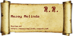 Mezey Melinda névjegykártya